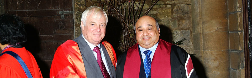 The Right Honourable the Lord Patten of Barnes and Sheikh Mohamed Bin Issa Al Jaber, Patron and Chairman of the MBI Al Jaber Foundation.